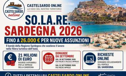 SO.LA.RE. Sardegna 2026: fino a 26 mila euro per assumere. Un'opportunità concreta per le imprese di Castelsardo